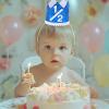 Alianzeo Half Birthday Crown - Blue Glitter Party Hat for Baby Girl or Boy, 6 Month Birthday Decoration view 2