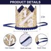 Alainzeo Half Birthday Party Crown, 1/2 Golden Party Hat for Baby Girl or Boy, Glitter Crown hat for 6 Month baby Birthday Decoration, Party Photo Prop (Glitter Golden and Navy Blue) view 3