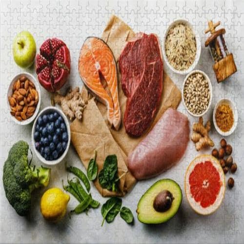 1000Pcs Wooden Jigsaw Puzzle for Adults Balanced Diet Organic Healthy Food Clean Eating Selection Including Challenging Puzzle Jigsaw Puzzle for Adult Family Holiday Puzzle