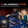 Happybuy 10 Player Foldable Poker Table, 84" Oval Card Table with Padded Rails & Stainless Steel Cup Holders, Portable Blackjack & Texas Hold'em Game Table view 2