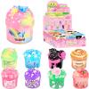 9 Packs Lucky Box Slime Kit - Cloud Butter & Clear Slime, Crunchy Slimes for Kids, Non Sticky, Party Favors, Goodie Bag Stuffers, 8-12 Year Old Girls Boys Birthday Gift Ideas Cute Stuff view 1