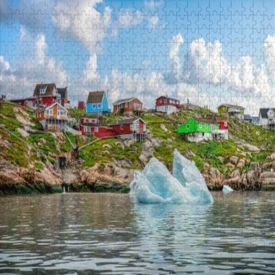 Puzzles for Adults 1000 Pieces Iceberg Floating Front Greenland Impossible Hard Difficult Challenging Puzzles for Adults and Family Challenging Family Activity