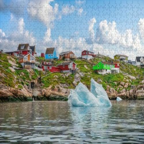Puzzles for Adults 1000 Pieces Iceberg Floating Front Greenland Impossible Hard Difficult Challenging Puzzles for Adults and Family Challenging Family Activity