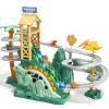 JUKUDAHU Dinosaur Climbing Slide Stair Toy for Toddlers Aged 3 4 5 6 7 8 - Racing Track Game Set, Sliding Car Toy, Dinosaur Themed with Light and Music, Birthday Dinosaur Gifts for Boys Girls Kids view 1