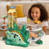 JUKUDAHU Dinosaur Climbing Slide Stair Toy for Toddlers Aged 3 4 5 6 7 8 - Racing Track Game Set, Sliding Car Toy, Dinosaur Themed with Light and Music, Birthday Dinosaur Gifts for Boys Girls Kids view 3