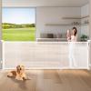 120" Extra Wide Retractable Baby Gates Mesh Gate, Long Retractable Dog Gate for Large Opening, 42" Extra Tall Child Safety Gate Pet Gate with Support Rods for Stairs Hallways Doorways Indoor Outdoor view 1