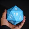 KSNDie Large Foam D20 Dice, 80mm D20 DND Spindown 20 Sided Dice D&D Polyhedral with Drawstring Bag for Role Playing Games (Blue) view 3