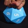 KSNDie Large Foam D20 Dice, 80mm D20 DND Spindown 20 Sided Dice D&D Polyhedral with Drawstring Bag for Role Playing Games (Blue) view 4