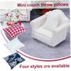 8pcs Dollhouse Pillow, 1:12 Dollhouse Miniature Pillow Mini Simulated Dollhouse Sofa Pillows Miniature Furniture Model for Doll House Accessories Miniature Throw Pillow view 3