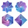 4 Pcs Fractal Fidget Hexagon,3D Printed Stress Relief Sensory Toys for ADHD,Autism,Kids&Adults,Whirling Spiral Design,Colorful Fidget Toy,Perfect for Holiday,Christmas,Birthday Gifts (Light Purple) view 1