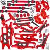 BRCatWPark RC Upgrades Part for 1/10 WideMaxx,Model# 89086-4,Suspension Arms,Caster Block,Steering Blocks,Rear Stub Axle Carriers,Drive Shaft Axles,Camber Links,Tie Rod & Servo Horn,Red view 1