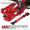 BRCatWPark RC Upgrades Part for 1/10 WideMaxx,Model# 89086-4,Suspension Arms,Caster Block,Steering Blocks,Rear Stub Axle Carriers,Drive Shaft Axles,Camber Links,Tie Rod & Servo Horn,Red view 4
