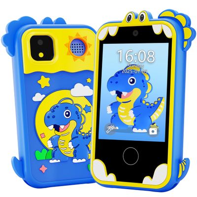 Kids Phone for Girl Toys, Christmas Birthday Gifts for Age 3-10 Year Old Girls Boys Toys, Kids Toddler Smart Phone, Detective Educational Learning Toys with 2.8" Touchscreen, Music Video Game (Blue)