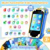 Kids Phone for Girl Toys, Christmas Birthday Gifts for Age 3-10 Year Old Girls Boys Toys, Kids Toddler Smart Phone, Detective Educational Learning Toys with 2.8" Touchscreen, Music Video Game (Blue) view 2