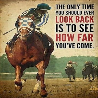 1000 Piece Canvas Print Horse Racing Secretariat The Only Time You Should Ever Look Back is to See How Far YouVe Come Posterdecorative Painting Canvas Wall Art Living Room Posters 12x18 Inch