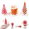 3D Printed Impossible Cone,Spiral Cone Fidget Toy Impossible Pyramid Passthrough Toy,3D Printed Spiral Cone Fidget Toy (Red White) view 1