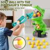 JUKUDAHU Dinosaur Shooting Boy Toys for Kids Age 3 4 5 6 7 8 - Moveable Shooting Game with Scoreboard, Light and Sound, 12 Foam Balls, Boy Toddler Toys 5-7 6-8 8-10, Competition Game Gifts (Green) view 3