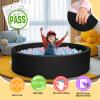 TRENDBOX Extra Large Soft Foam Ball Pit 51.2" x 11.8" (NO Balls) in Large Sponge Round Ball Pool Indoor Round Ball Pits Children Toddler Playpen - Black view 2