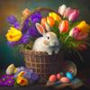 1000 Piece Easter Basket Bunny Jigsaw Puzzle Challenging and Stimulating Puzzle Game Wall Art Unique Gift view 1