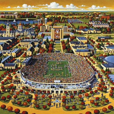 1000 Piece Fighting Irish of Notre Dame Wooden Jigsaw Puzzle Farmhouse Educational Training Decompression Resistant Difficult Artwork Challenging and Fun Activity
