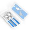 gray goose Children's tableware 3-piece set, reusable knife, fork and spoon cutlery set, portable children's food protection tableware view 4