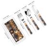 Lone Hyena Children's tableware 3-piece set, reusable knife, fork and spoon cutlery set, portable children's food protection tableware view 2