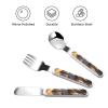 Lone Hyena Children's tableware 3-piece set, reusable knife, fork and spoon cutlery set, portable children's food protection tableware view 3