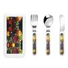 Fresh Cabbage Children's tableware 3-piece set, reusable knife, fork and spoon cutlery set, portable children's food protection tableware view 1