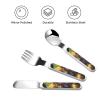Fresh Cabbage Children's tableware 3-piece set, reusable knife, fork and spoon cutlery set, portable children's food protection tableware view 3