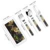 Spiny lizards Children's tableware 3-piece set, reusable knife, fork and spoon cutlery set, portable children's food protection tableware view 2