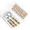 cute burger fries Children's tableware 3-piece set, reusable knife, fork and spoon cutlery set, portable children's food protection tableware view 4