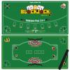 Zomiboo Double Sided Rubber Poker Blackjack Mat 71 x 36 Inch Casino Table Mat with Storage Bag for Blackjack & Texas Holdem Poker, 2 in 1 Texas Hold Poker Table Top Folding Portable Poker Game Favor