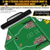 Zomiboo Double Sided Rubber Poker Blackjack Mat 71 x 36 Inch Casino Table Mat with Storage Bag for Blackjack & Texas Holdem Poker, 2 in 1 Texas Hold Poker Table Top Folding Portable Poker Game Favor view 3