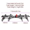RZXYLRC 8x8 DIY Metal Upgraded RC Chassis Frame with Portal Axles Transmission for Axial SCX10 1/10 RC 8x8 Crawler Car (Gray) view 2