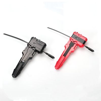 AIBREAY 2 Pack X Winder Launchers, with X Grip for Easy Control,Battling Gyro Accessories (Black+Red)