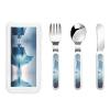 icebergs Children's tableware 3-piece set, reusable knife, fork and spoon cutlery set, portable children's food protection tableware view 1