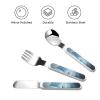 icebergs Children's tableware 3-piece set, reusable knife, fork and spoon cutlery set, portable children's food protection tableware view 3