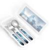 icebergs Children's tableware 3-piece set, reusable knife, fork and spoon cutlery set, portable children's food protection tableware view 4