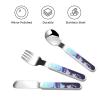 octopuses Children's tableware 3-piece set, reusable knife, fork and spoon cutlery set, portable children's food protection tableware view 3