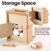 BUYGER Toy Coffee Maker for Kids, Wooden Coffee Playset Pretend Play Kitchen Accessories Gifts for Ages 3 4 5 Year Old Kids Toddler Boys Girls view 4