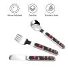 schwarzwlder Kirschtorte Children's tableware 3-piece set, reusable knife, fork and spoon cutlery set, portable children's food protection tableware view 3