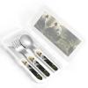 panda Children's tableware 3-piece set, reusable knife, fork and spoon cutlery set, portable children's food protection tableware view 4