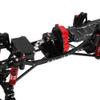 RZXYLRC 8x8 DIY Metal Upgraded RC Chassis Frame with Portal Axles Transmission for Axial SCX10 1/10 RC 8x8 Crawler Car (Black) view 3