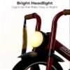 RIDYEE Toddler Tricycle for 2 to 5 Years, Tricycle for 3 Years with Front Light, Rubber Front Wheel, Soft Handlebar with Streamers, Adjustable Seat, Red view 4