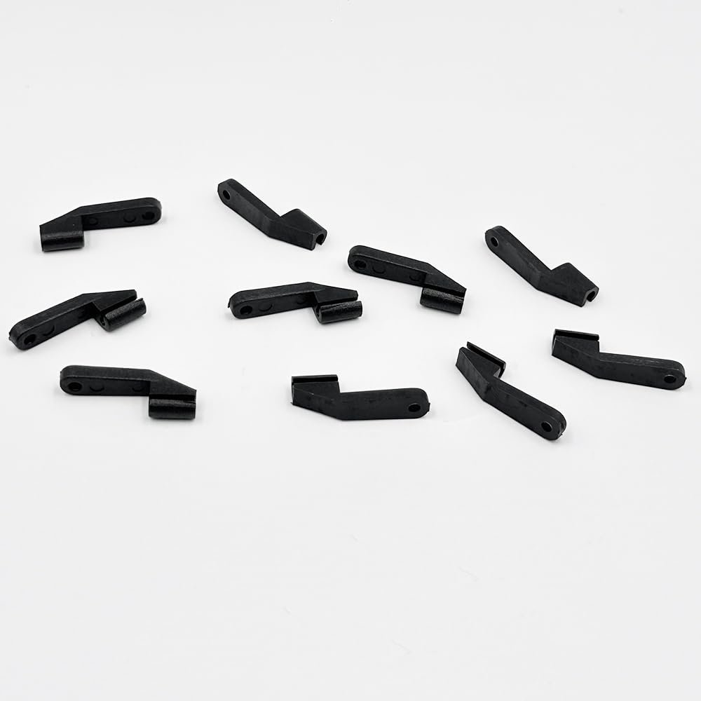 10PCS RC Airplane Plastic Swing Keepers Fits 2mm Rod for RC Plane Aircraft DIY Model Plane Replacement Parts (2mm Black)