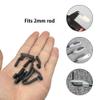 10PCS RC Airplane Plastic Swing Keepers Fits 2mm Rod for RC Plane Aircraft DIY Model Plane Replacement Parts (2mm Black) view 2