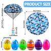 JOICEE 8 Pack Easter Egg Prefilled with Parachute Toys, Easter Basket Stuffers Gifts Hand Throw Flying Toys Filled with Animal Figures for Boys Girls Party Favors Egg Hunt Game view 2