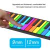 49 Keys Foldable Colorful Keyboard Piano, Portable Electric Piano Keyboard with 8 Tones, 6 Demo Songs, Rechargeable Roll Up Music Keyboard for Kids Beginners view 4