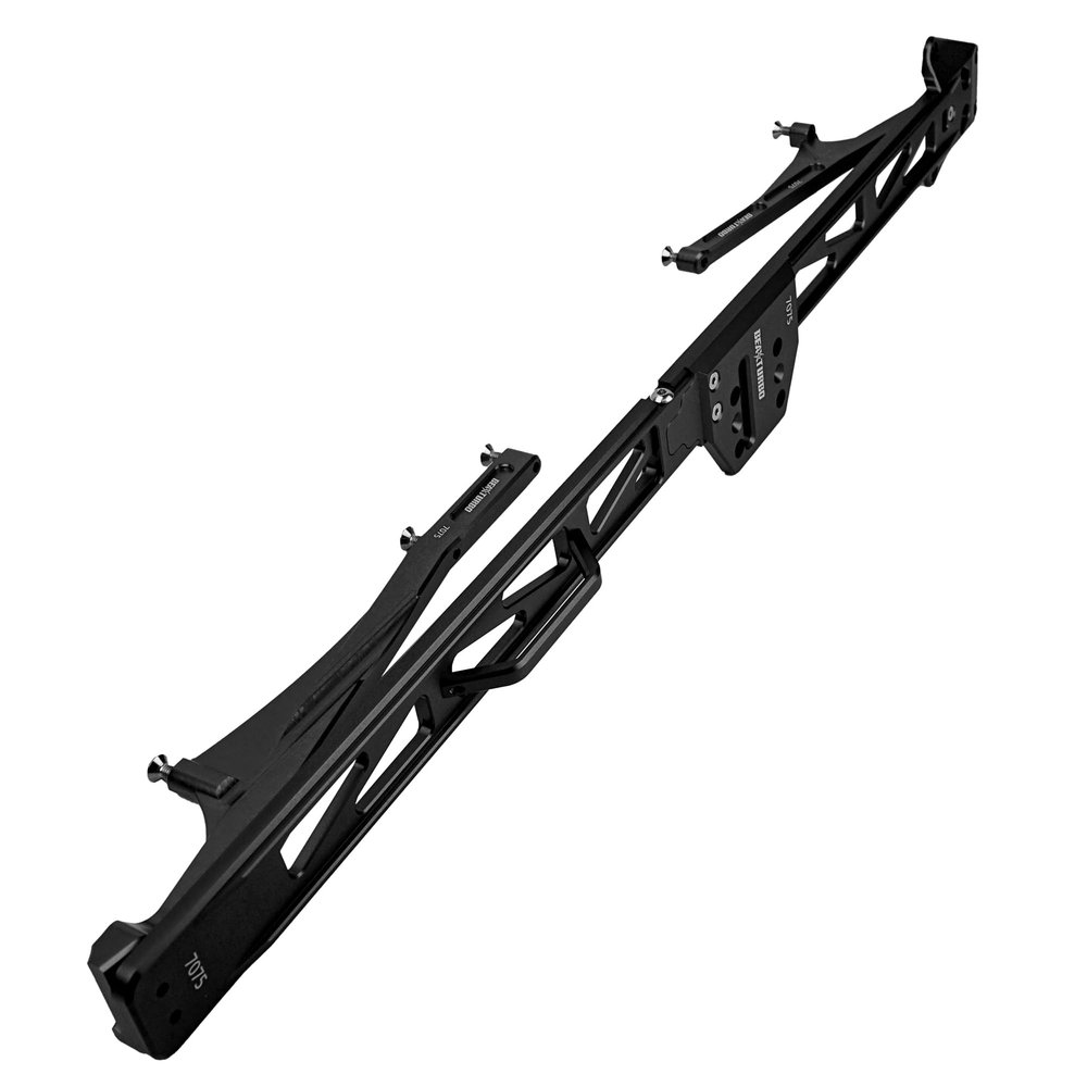 BEAXTURBO Racing Upgrade Parts CNC Aluminum #7075 Chassis Brace Set for Losi 8IGHT-X Lasernut 1/6 LOS251129 (Black)