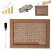 10000 Savings Challenge Box, Wooden Money Box with Money Target and Numbers for Kids Adults (5000) view 1